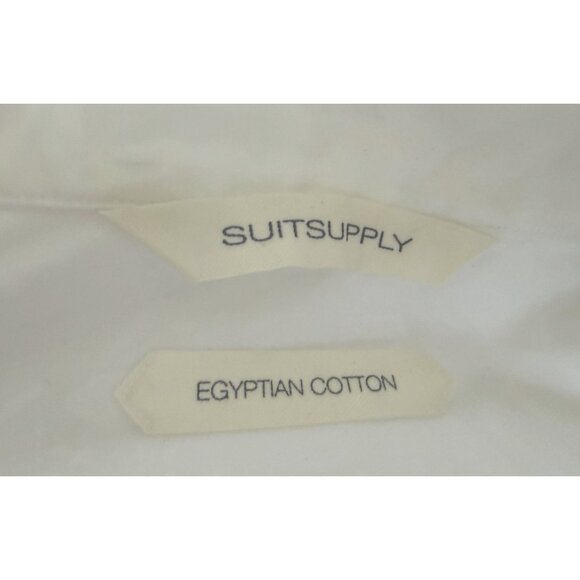 Suitsupply Mens White Dress Shirt Tailored Fit Egyptian Cotton 15 3/4 40 - Picture 5 of 6